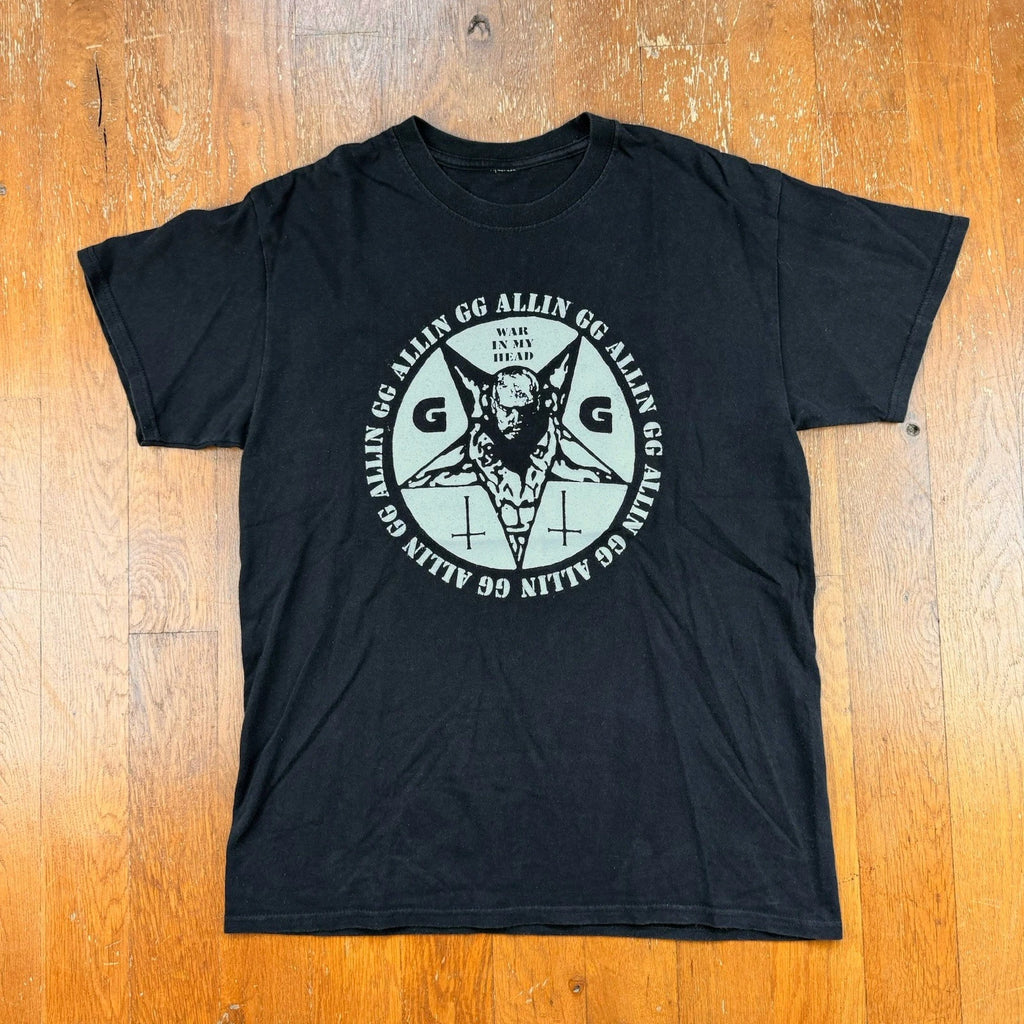 Vintage Gg Allin War In My Head Punk Rock Music T Shirt Size Medium
