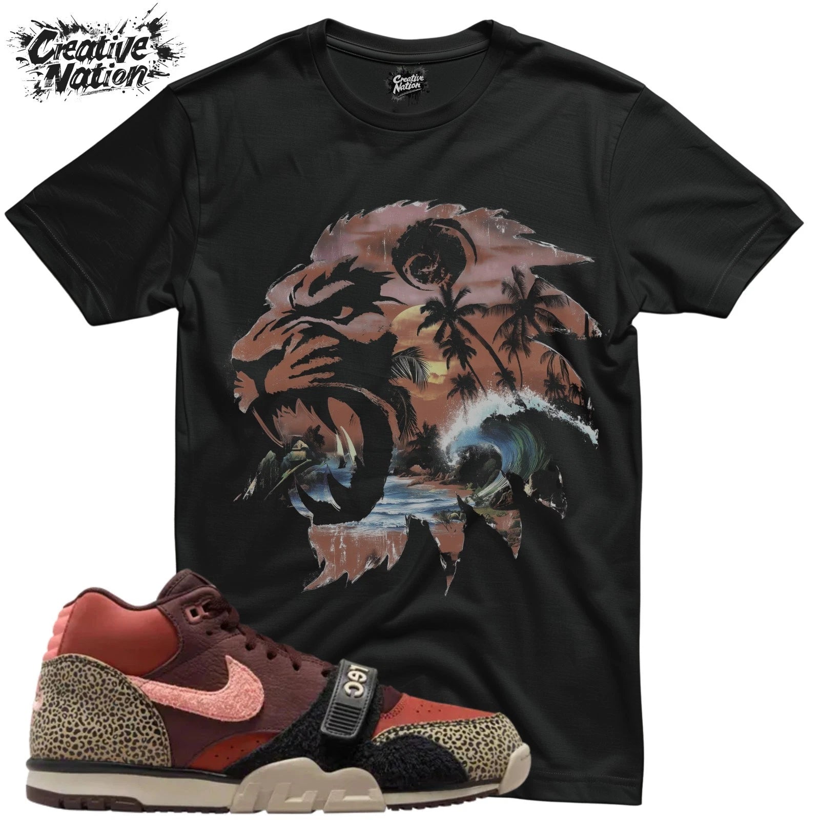 Shirt To Match SB Air Trainer 1 Arts-Rec Limestone Unisex Tee Lion Shirt
