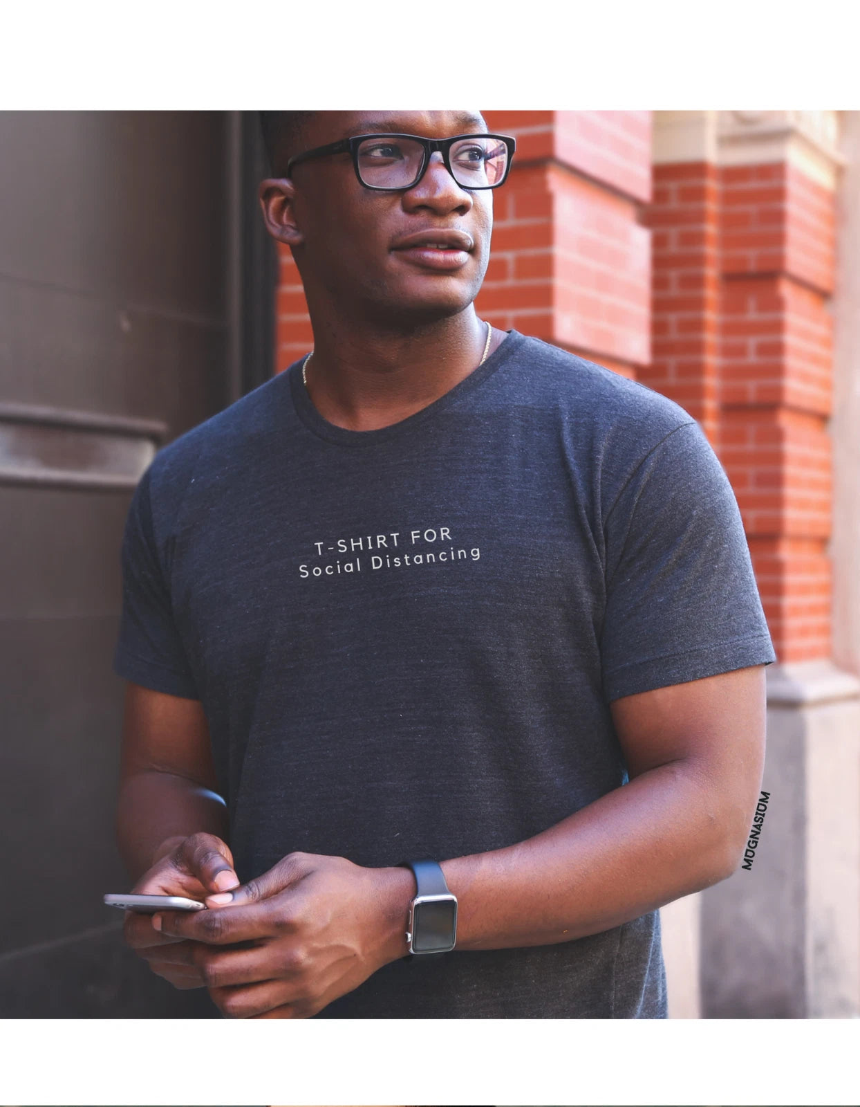 Men's T-shirt (Blue) Tshirt For Social Distancing