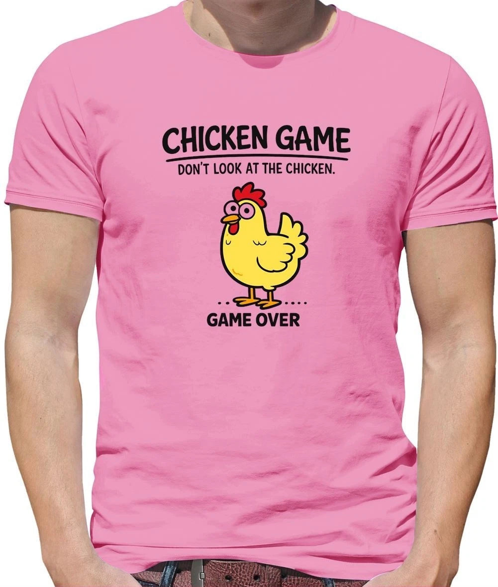 Chicken Game Over Funny Graphic - T-Shirt - Chickens Love Meme Novelty