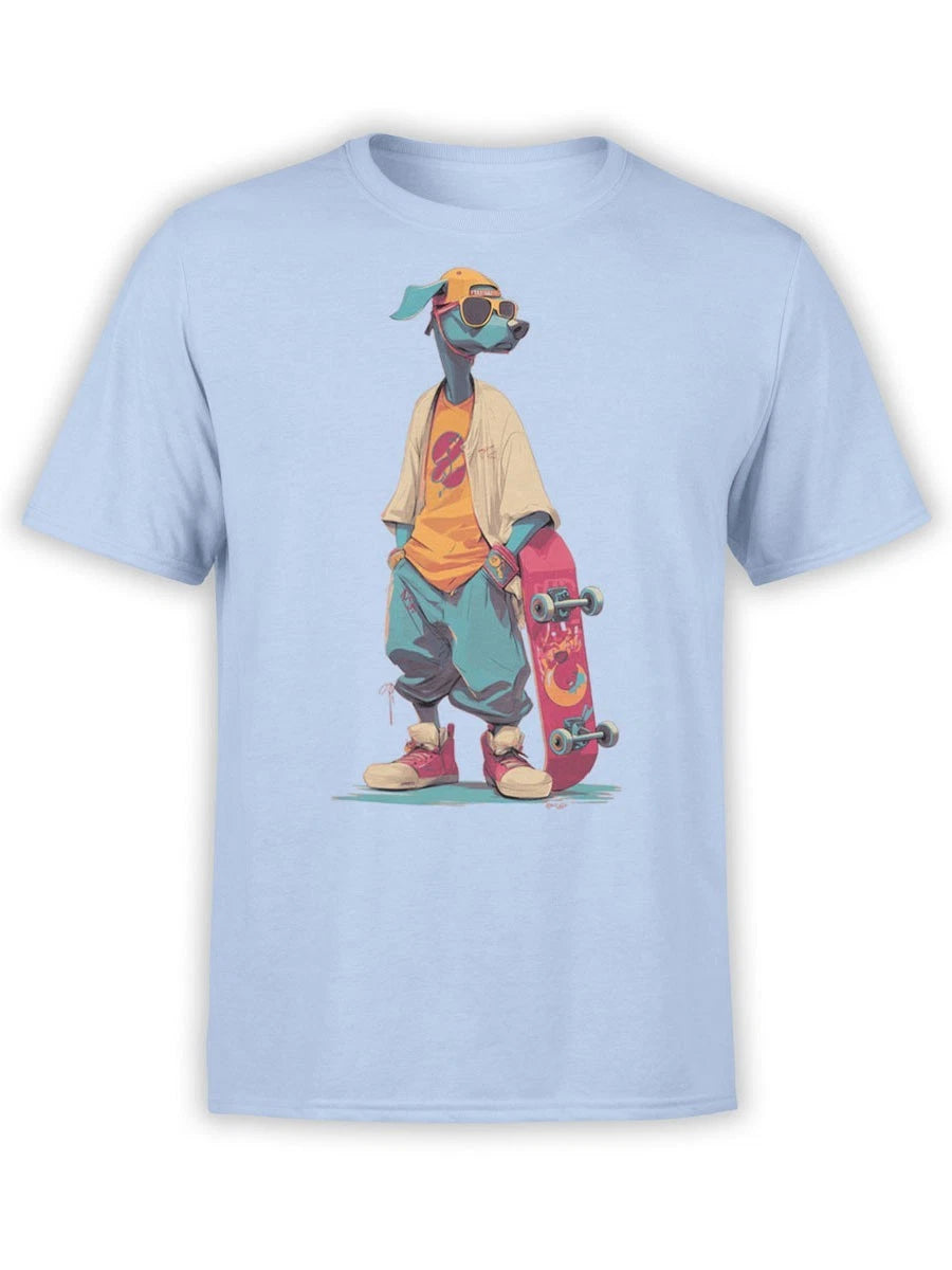 FANTUCCI Skater Doggo T-Shirt | Funny Cool Dog Skateboard Graphic Tee | Unisex