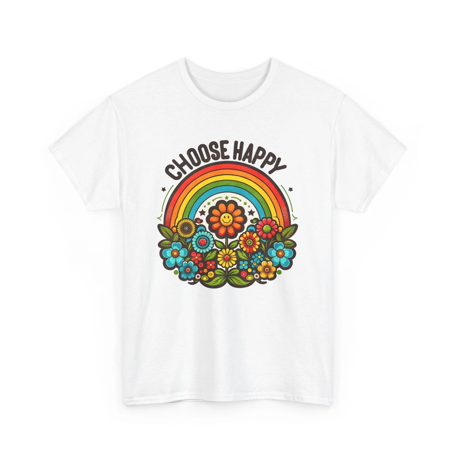 Sunshine & Rainbows T-Shirt | Hippie Good Vibes Tee | Boho Summer Shirt