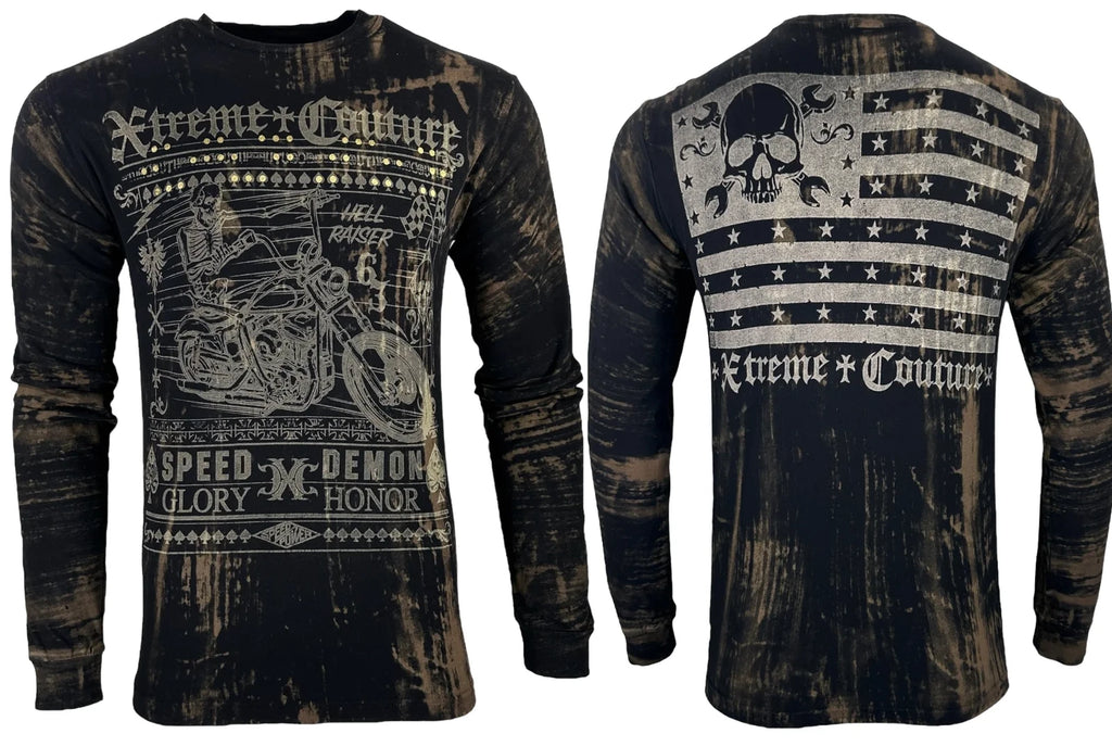 Xtreme Couture By Affliction Men's Long Sleeve T-shirt Speed Demon S-4XL
