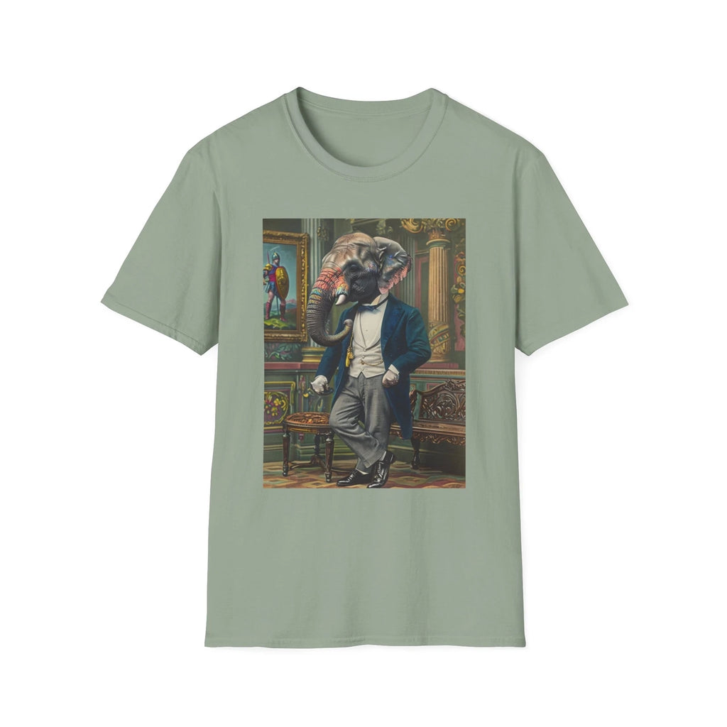Dapper Elephant Shirt, Adorable Formal Attire Tee, Great for Animal Enthusiasts