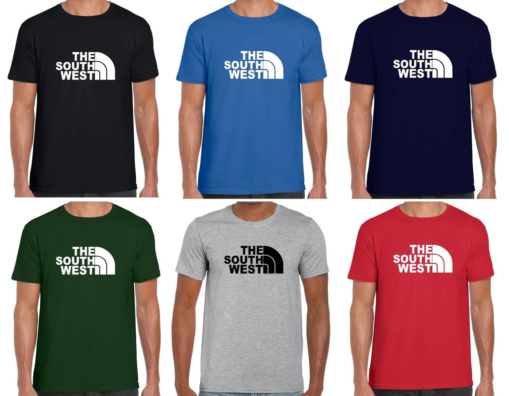 SOUTH WEST T shirt DEVON CORNWALL TORQUAY EXETER PLYMOUTH LOOE ETC SMALL TO 5XL