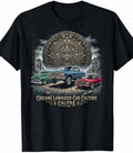 Aztec Sun Lowrider Cars Tee | Classic Lowrider Car Culture Shirt