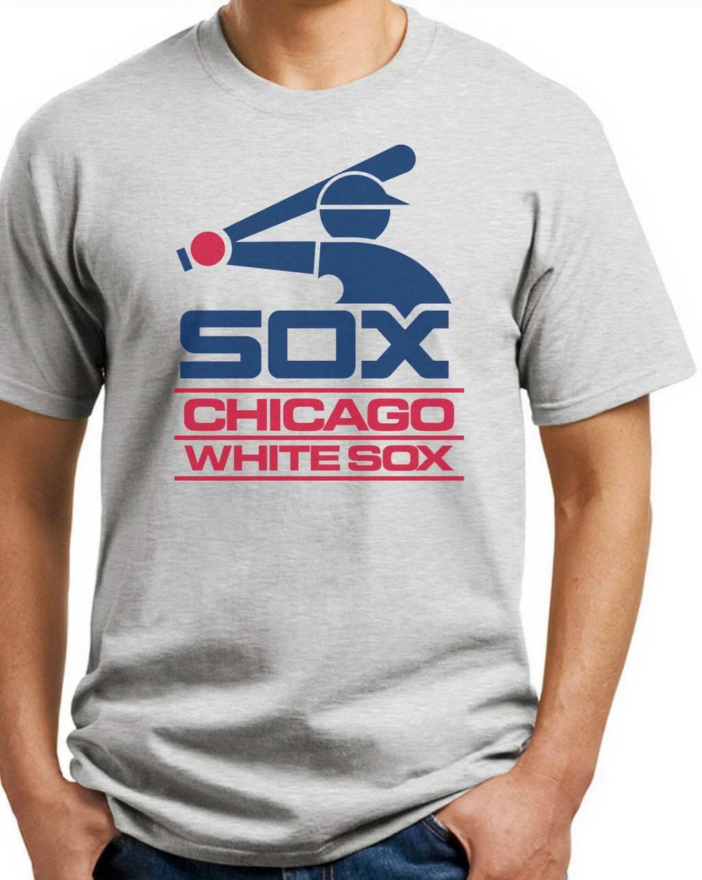 Chicago White Sox  Logo T-shirt. Vintage logo Heavy Cotton S-3X Free ship USA