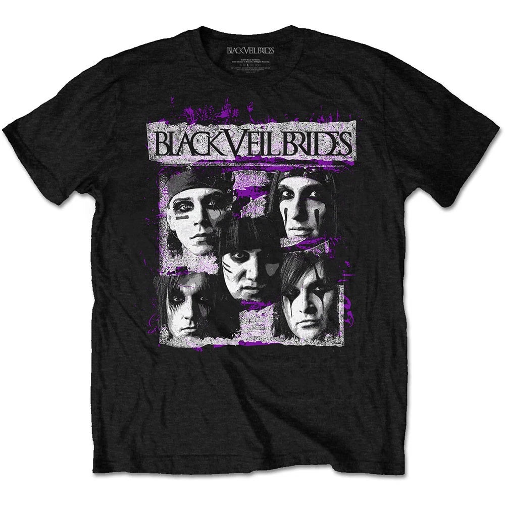 Black Veil Brides Grunge Faces offiziell Herren T-Shirt Unisex