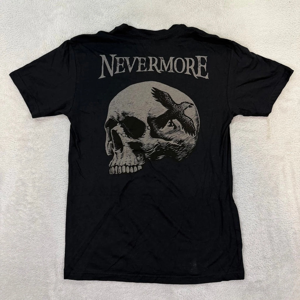 NEW Zero Foxtrot T Shirt Mens Small Black Skull Nevermore Crow Bird Death Adult