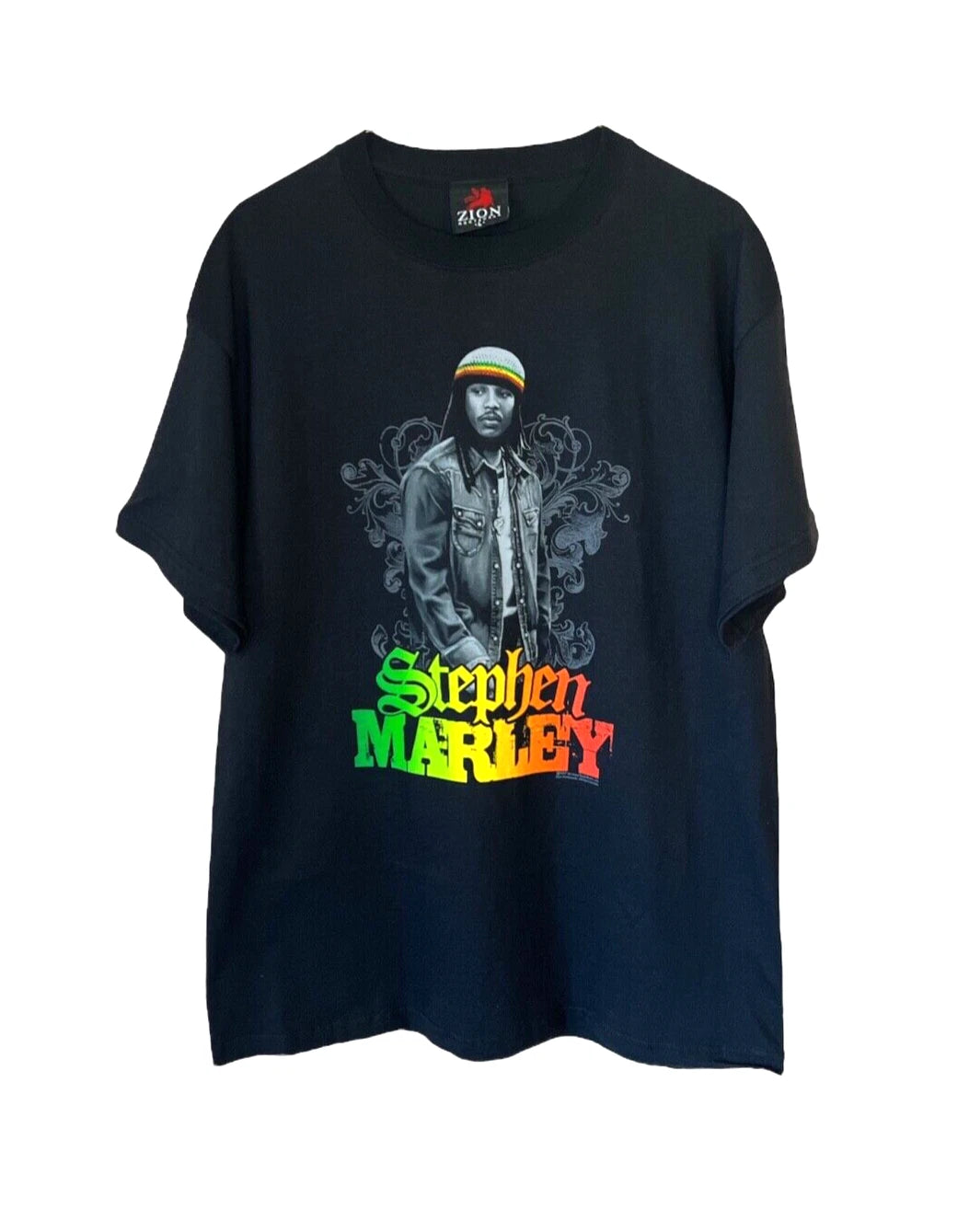 Deadstock Y2K Zion Rootswear Stephen Marley Jamaican Rasta T Shirt L