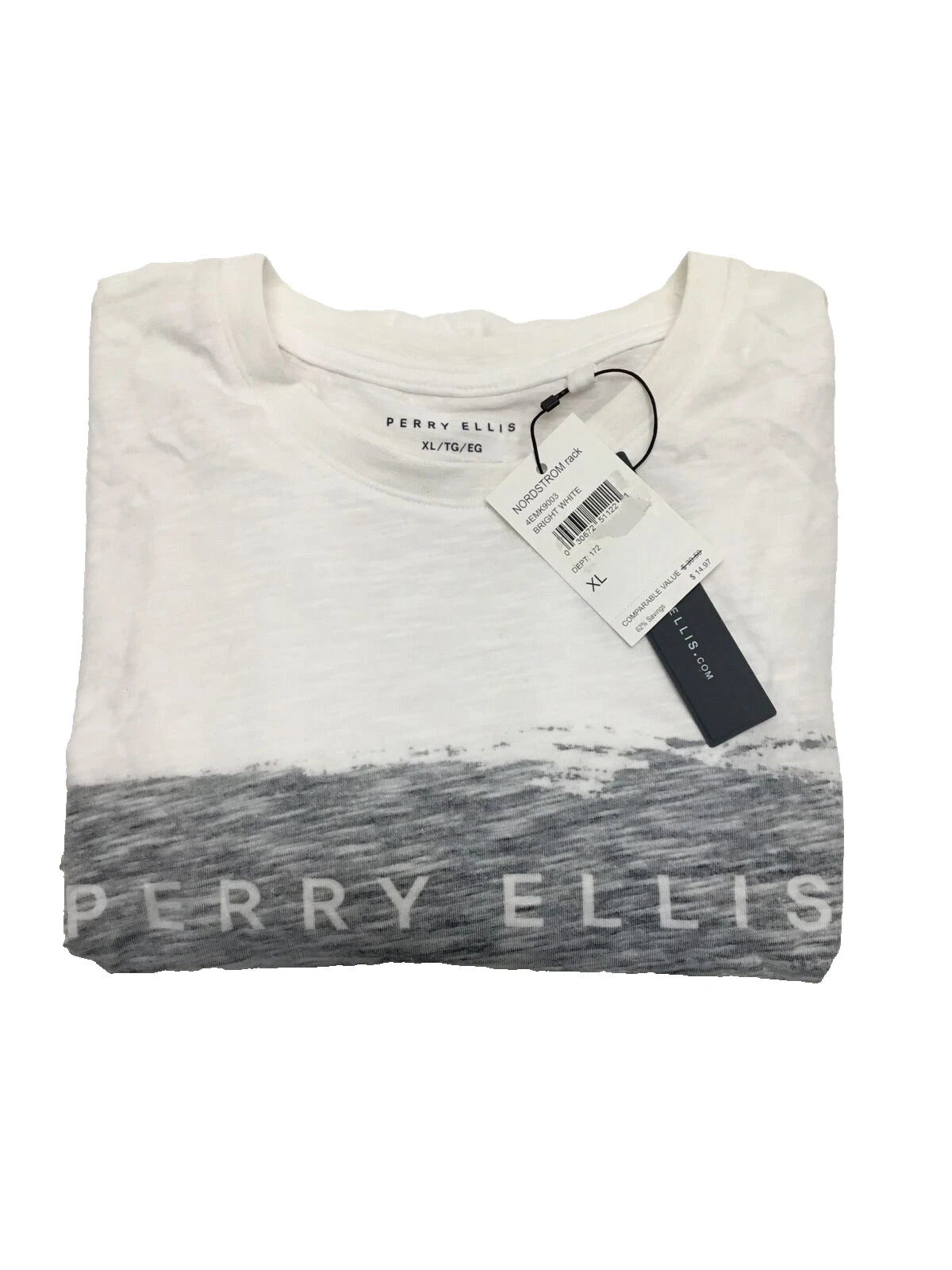 Men's Perry Ellis Paint Stroke Short Sleeve Slub Graphic T-Shirt ,S.