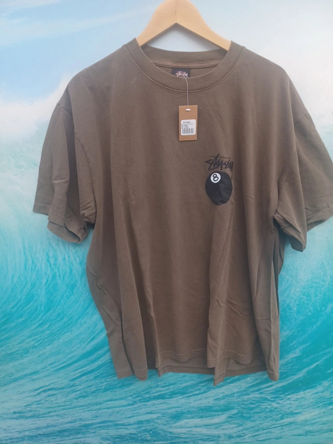 Stussy XXL NWT 8 Ball Tee Coffee Brown Mens  #0264