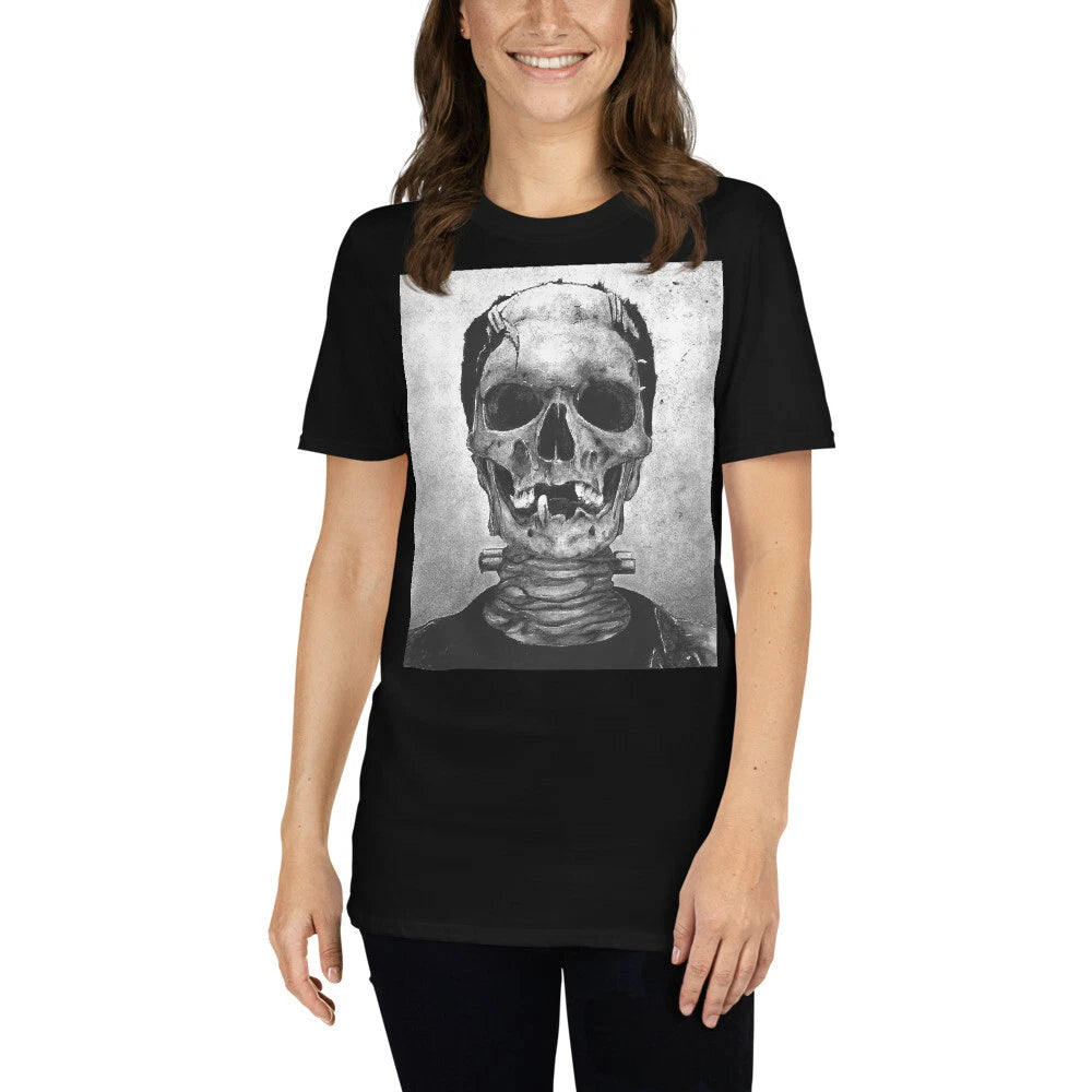 FRANKEN SKULL TRENDY FUN GRAPHIC Short-Sleeve Unisex T-Shirt