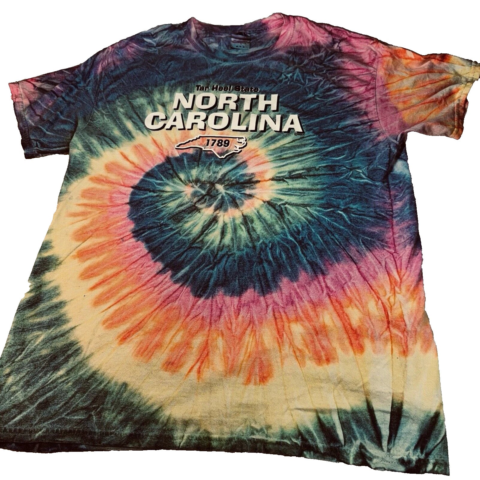 Colortone Medium unisex North Carolina The Dye Shirt Boho Hippie