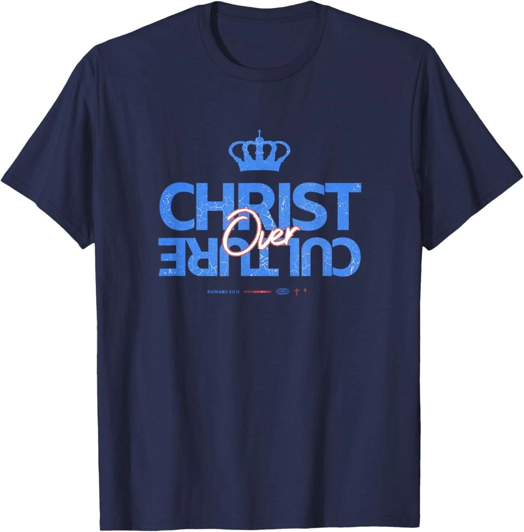 Christ Over Culture Jesus Christian Modern Graphic T-Shirt