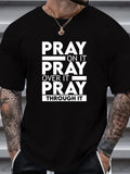 PRAY T Shirt Retro Christian Faith Graphic Trendy Casual Summer Tee