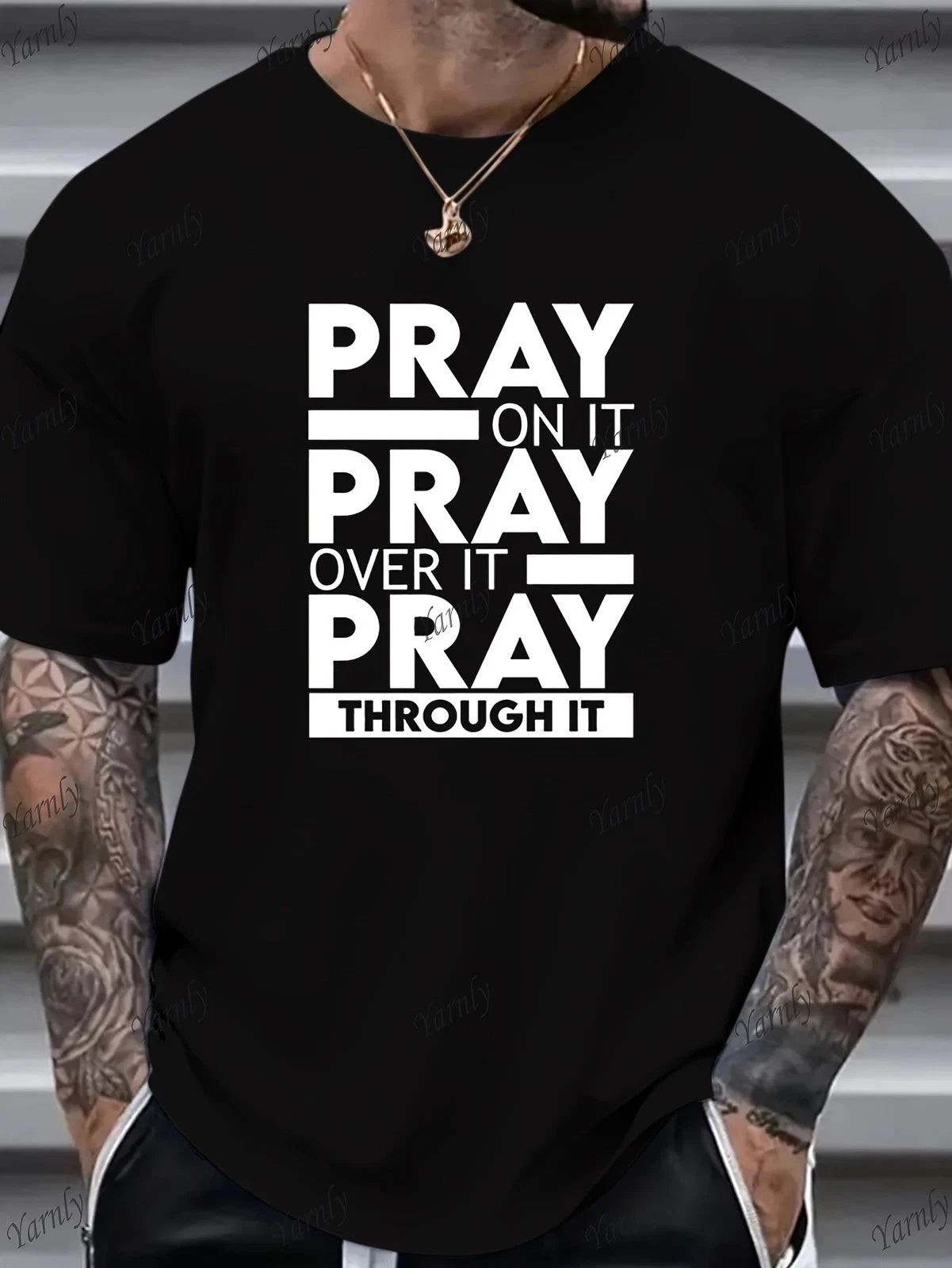 PRAY T Shirt Retro Christian Faith Graphic Trendy Casual Summer Tee