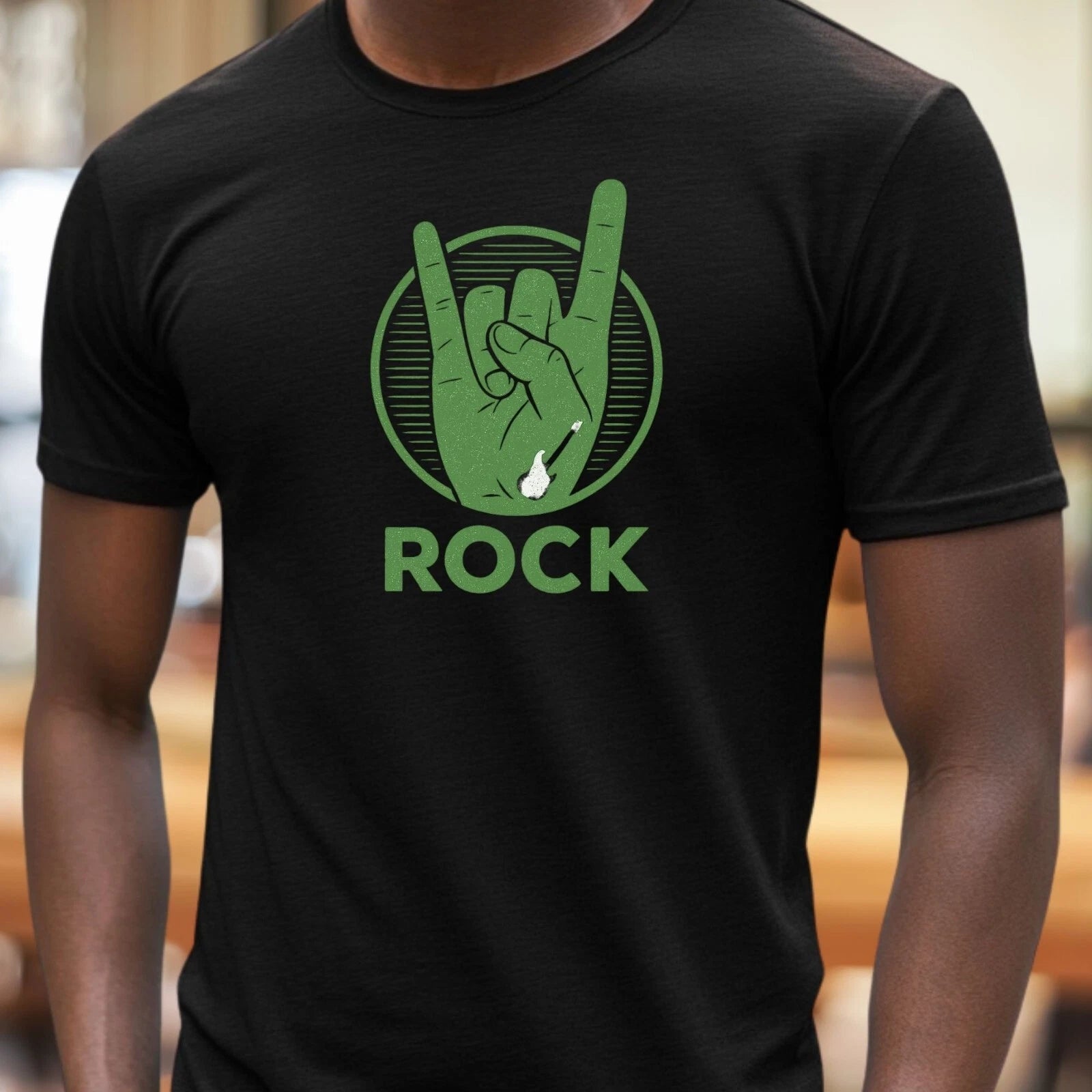 Mens Rock 'n' Roll Motif Cotton T-Shirt Size S to 5XL