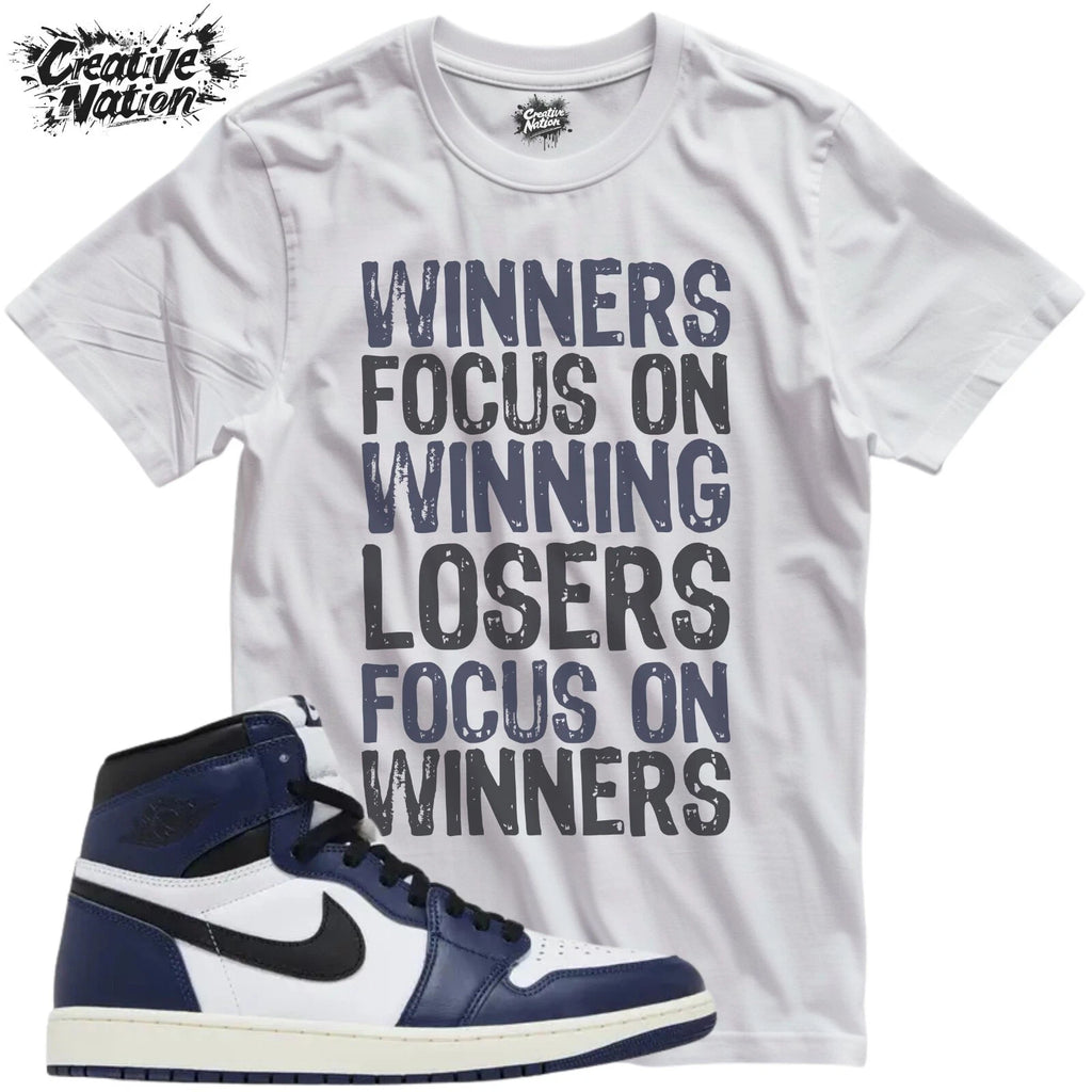 Shirt To Match 1 High OG Midnight Navy Unisex Tee Sneaker Shirt Gym Shirt