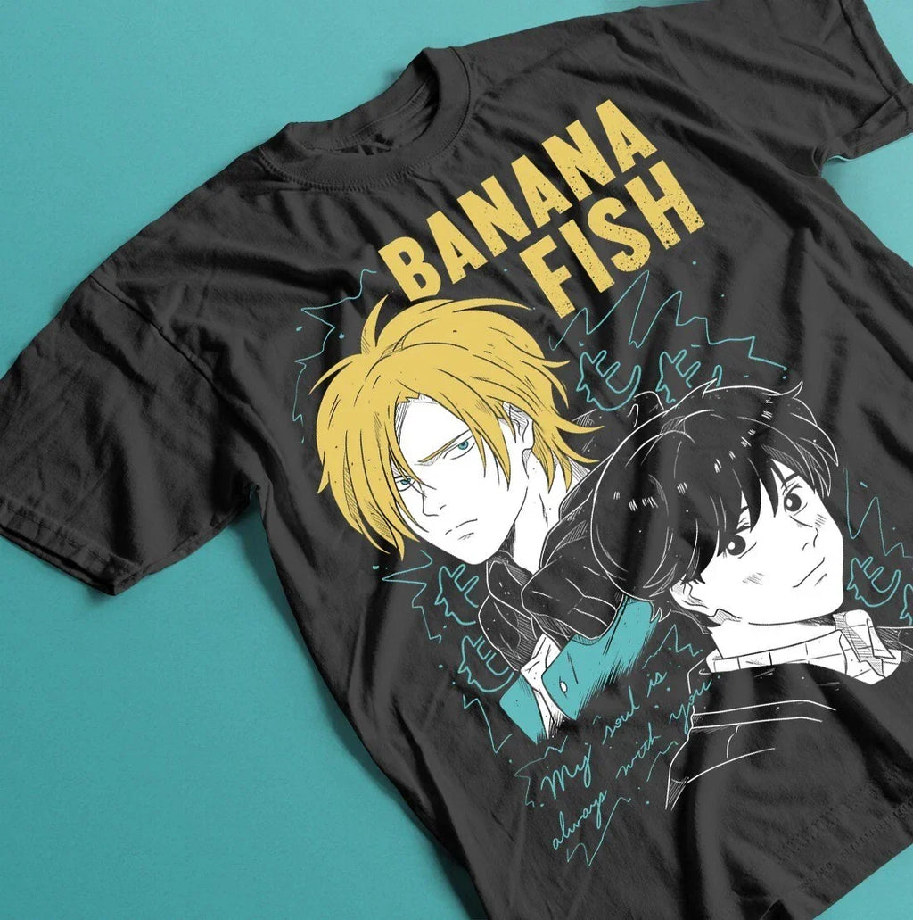 Anime Banana Fish Tee Ash Lynx Eiji Card Kawaii Manga Tee (1)