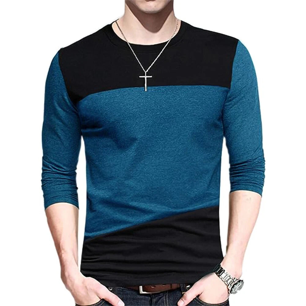 Men's Long Sleeve Fashion T-Shirt Classic Casual Slim Shirts