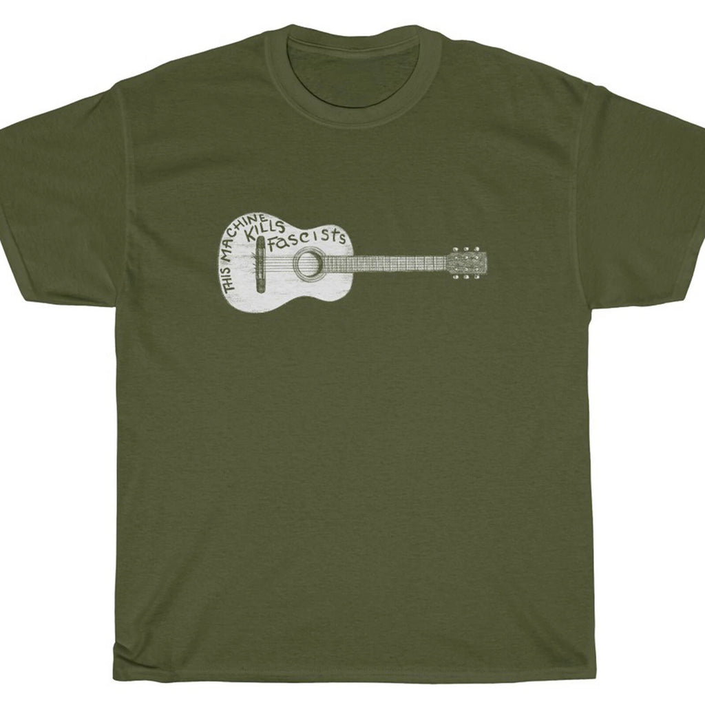 THIS MACHINE KILLS FASCISTS T-Shirt - woody FOLK  guthrie  - Sizes SMALL - 5X
