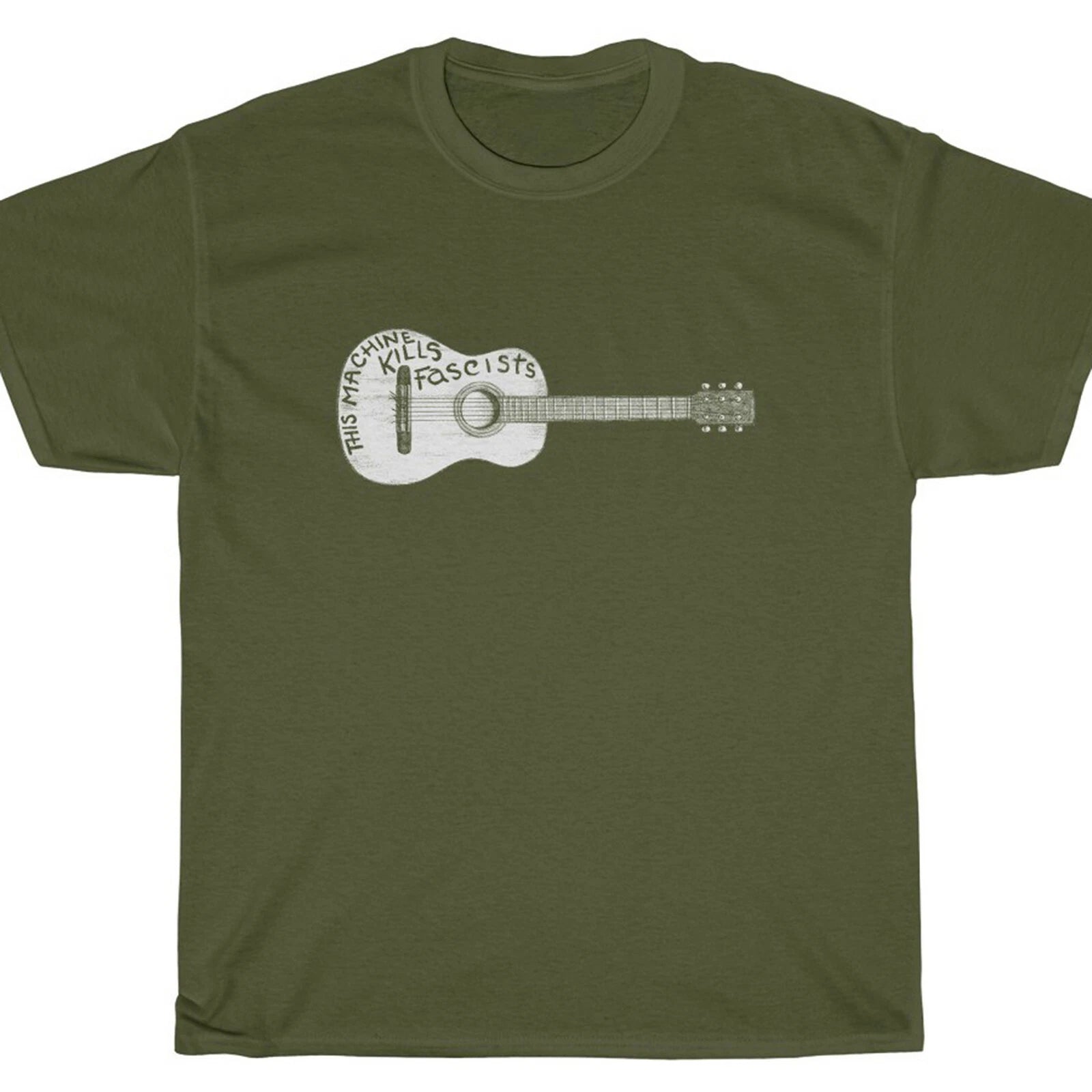 THIS MACHINE KILLS FASCISTS T-Shirt - woody FOLK  guthrie  - Sizes SMALL - 5X