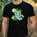 Mens Watercolour Cocktail Motif Cotton T-Shirt Size XS to 5XL