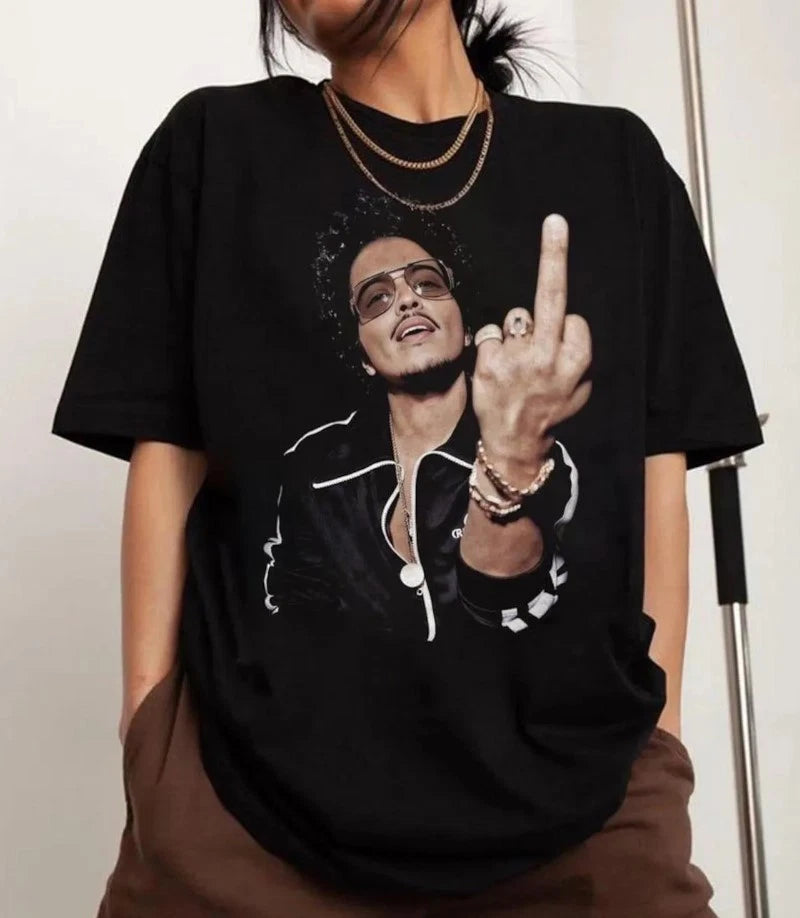 Retro Pop Concert T-Shirt, Unisex Music Fan Gift, Trendy Tee, Middle Finger T-sh