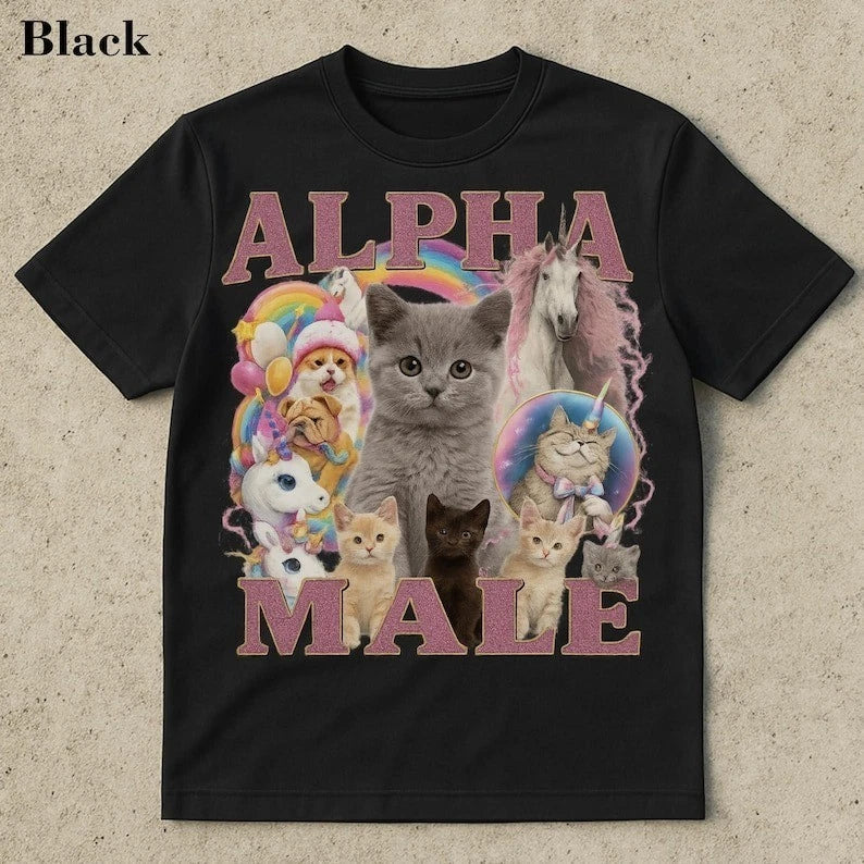 Alpha Male Funny Kitten Shirt, Funny Cat Meme Shirt, Boyfriend Gift Size S-3XL