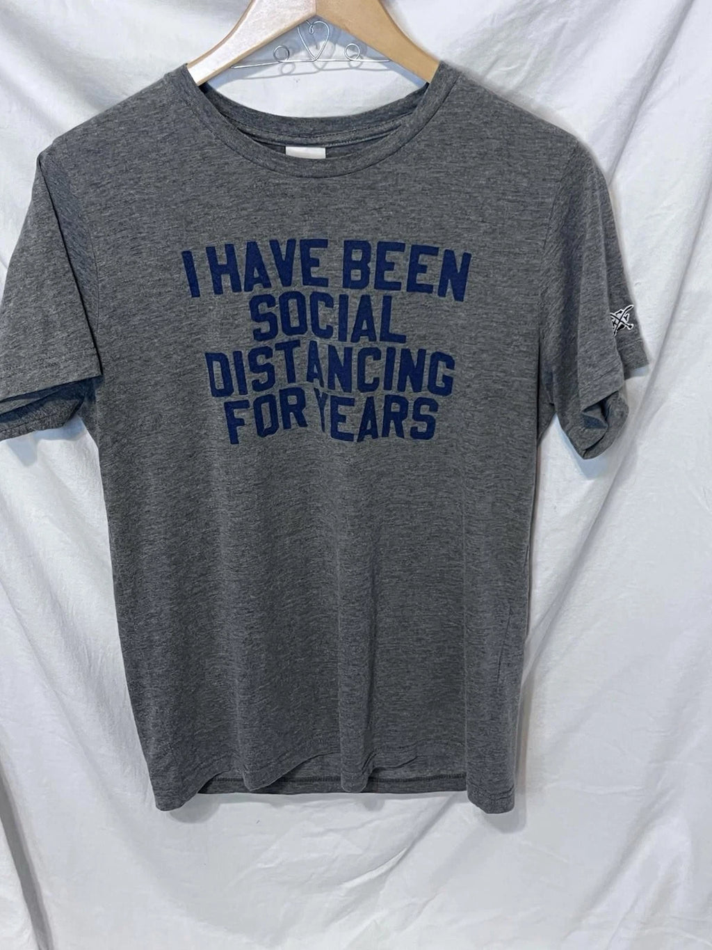 Ky For KYI've Been Social Distancing For Years T Shirt Gray EUC MED