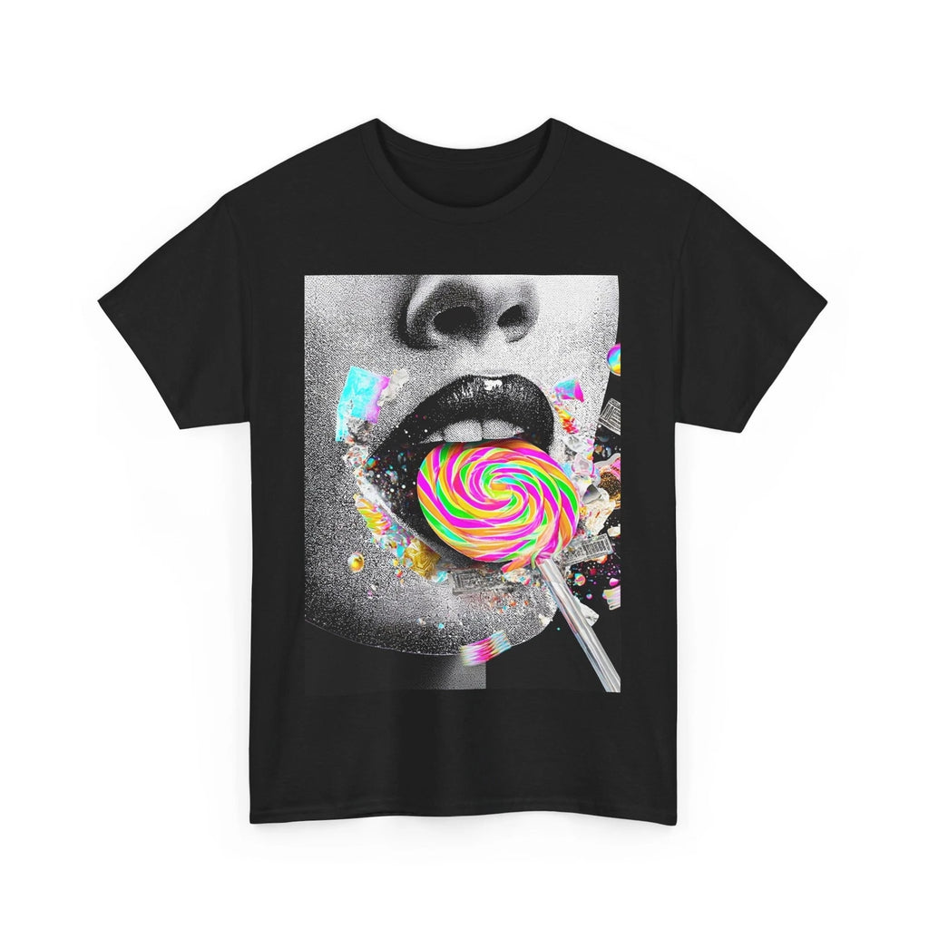 LIPS POP ART GRAPHIC TEE TSHIRT GIFT MEN WOMEN PARTY RAVE CANDY DESSERT SHIRT