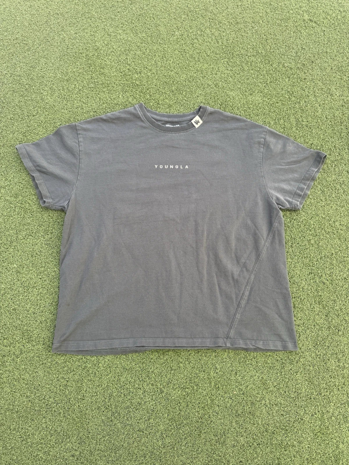 YOUNGLA GRAPHIC SPORTY TRENDY GYM FOREST GREEN MENS STREETWEAR TEE