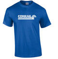 White Conrail Logo on Royal Blue T-shirt Defunct Railroad Train Tee Shirt