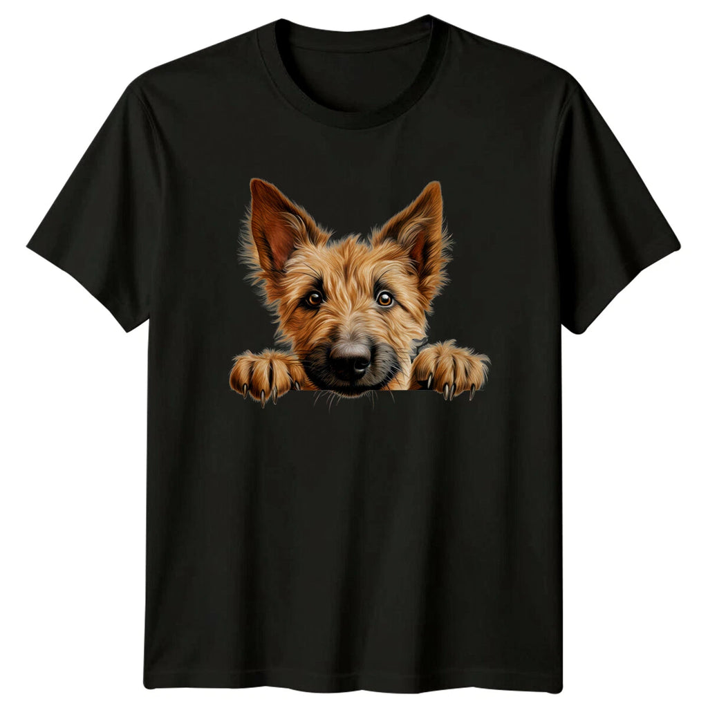 Cute Dog Peekaboo T-Shirt, Dog Lover Gift Tee, Cairn Terrier T-Shirt