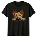 Cute Dog Peekaboo T-Shirt, Dog Lover Gift Tee, Cairn Terrier T-Shirt