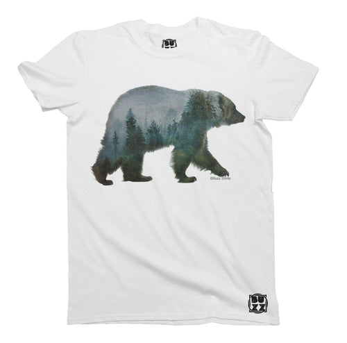Bear Forest Art T-Shirt  Cotton Unisex Mens Ladies Trendy HIPSTER Urban