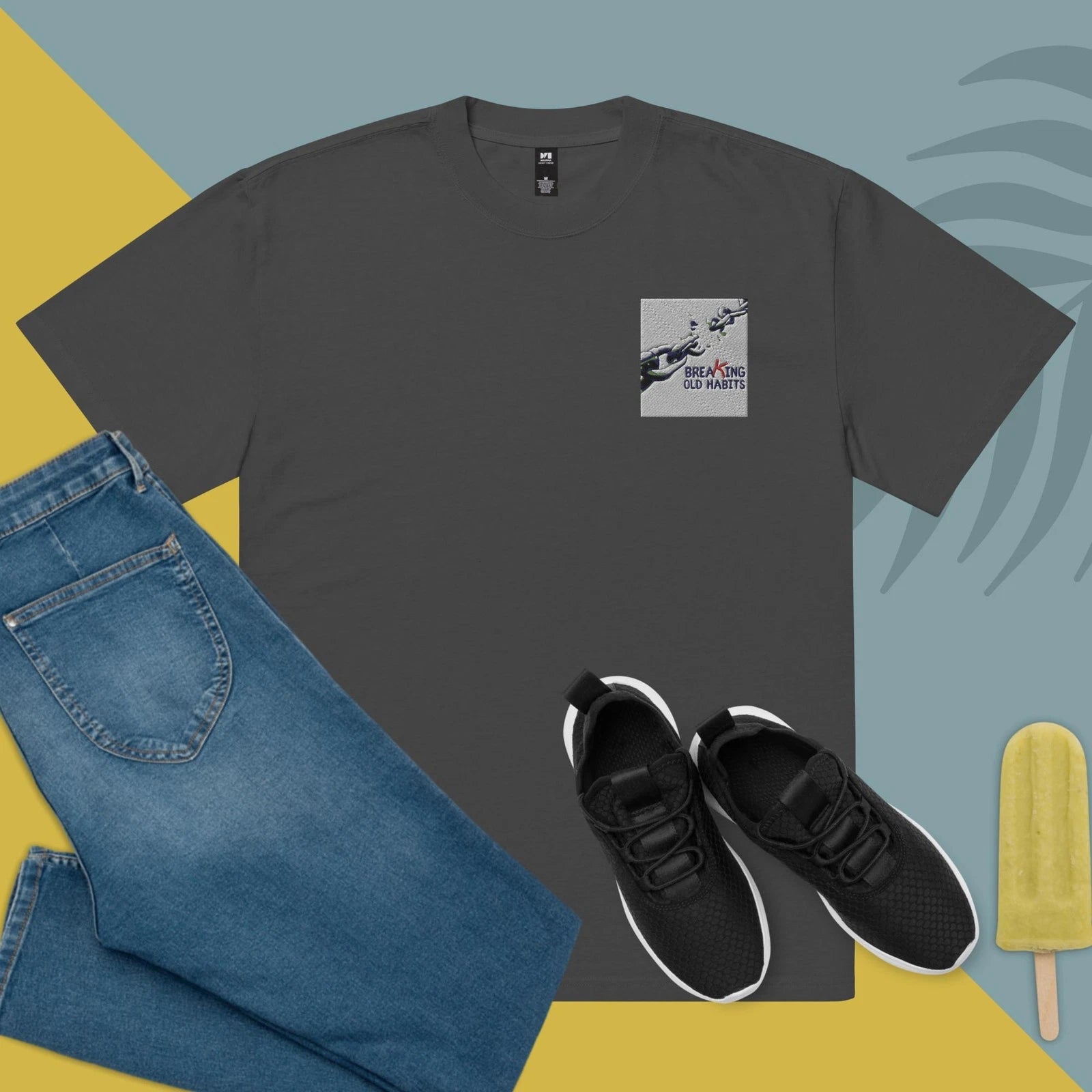 Breaking Old Habit Oversized faded t-shirt