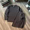 1990’s Hanes Thermal Long Sleeve Bundle Size Large Lot 2 Layering Grunge Black