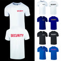 Security Men T Shirt Event Staff Uniform Guard Bouncer Office Tee Front Back