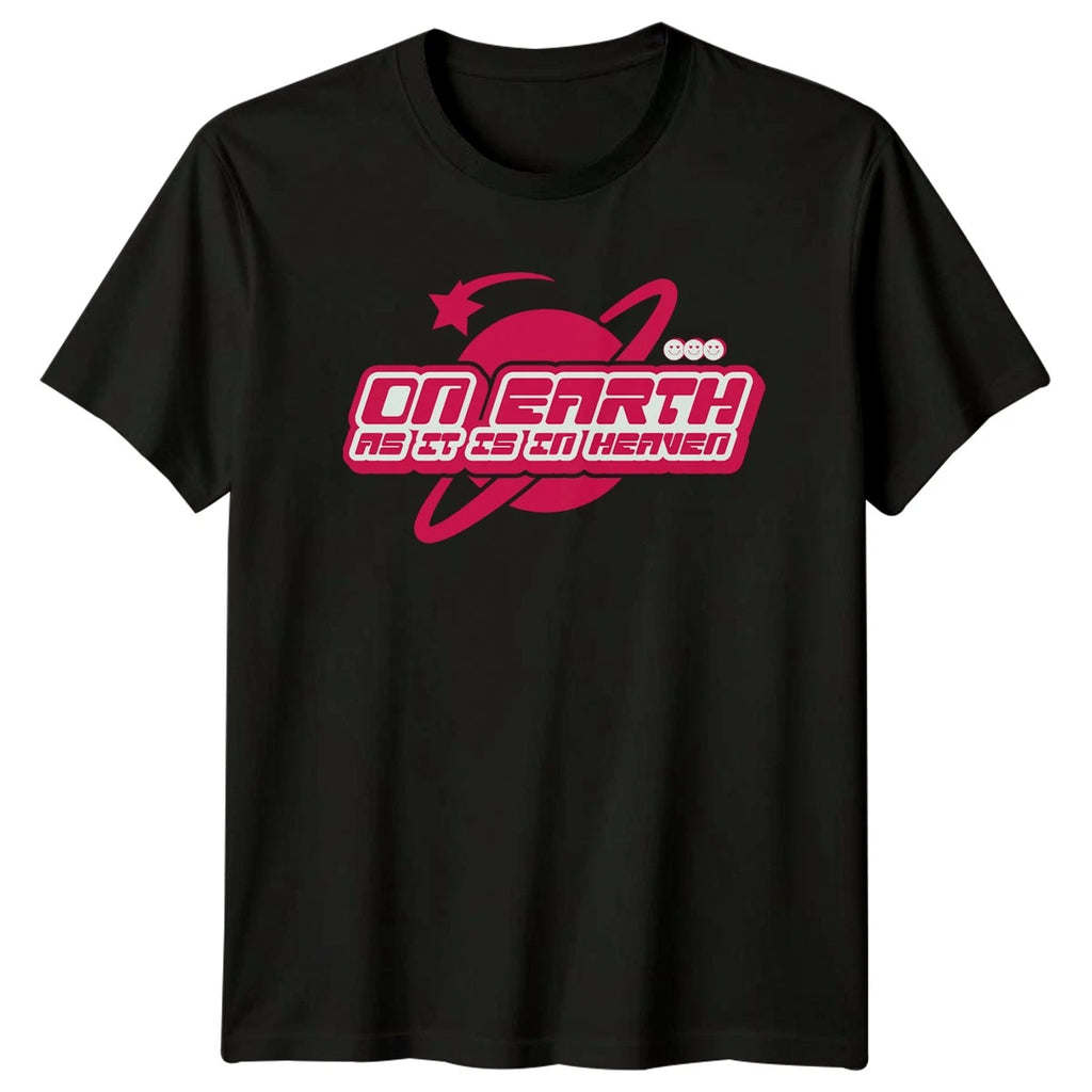 On Earth As It Is In Womens T-Shirt Y2K Aesthetic Spiritual Faith