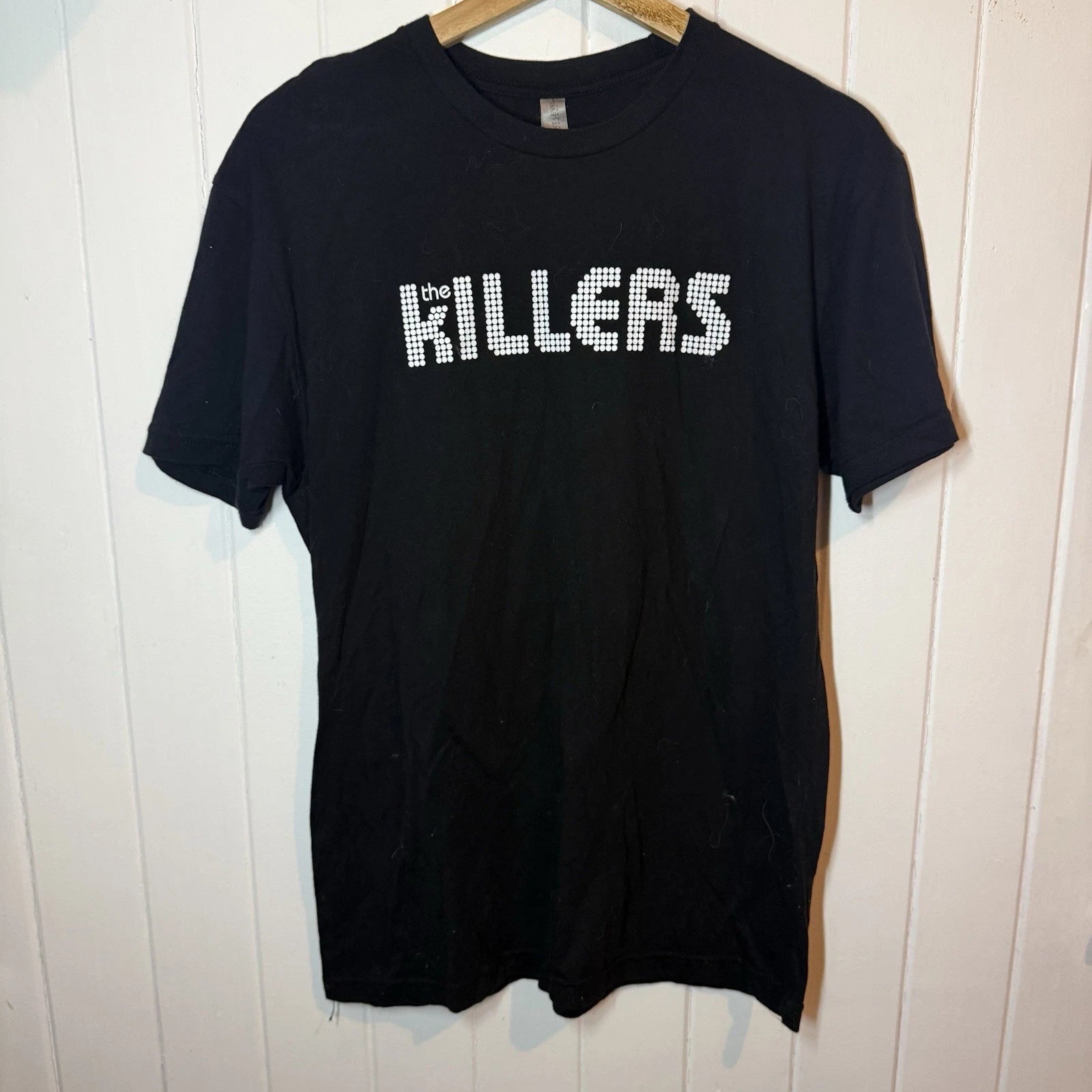The Killers Y2K Black Band T-Shirt Short Sleeved 100% Cotton Size Ladies M