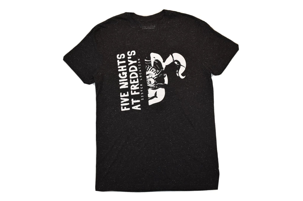 Five Nights At Freddy's Mens Sister Location Speckled Black Shirt New M