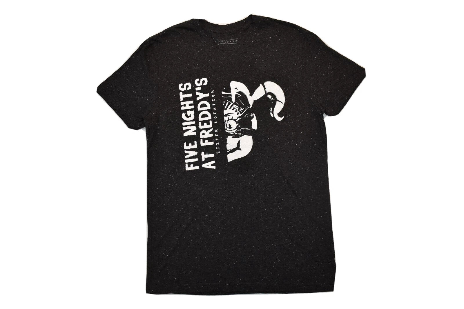 Five Nights At Freddy's Mens Sister Location Speckled Black Shirt New M