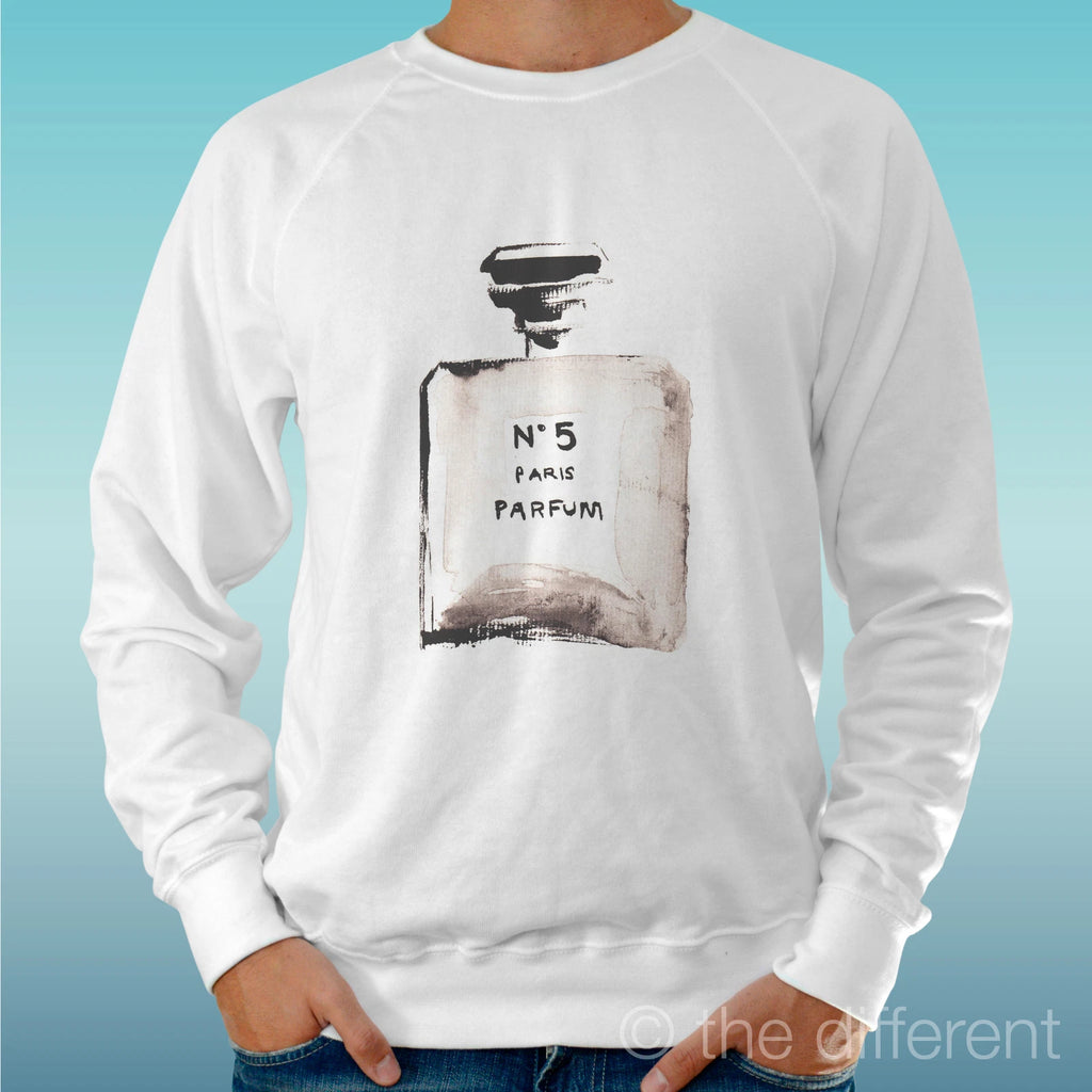 Felpa Man Light Sweater White " Perfume Size 5 " Road To Happiness