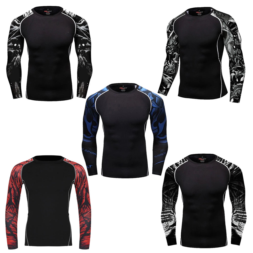 Men's UPF 50+ Rash Guard Shirts Long Sleeve Swim Shirt Quick Dry Surfing/Diving
