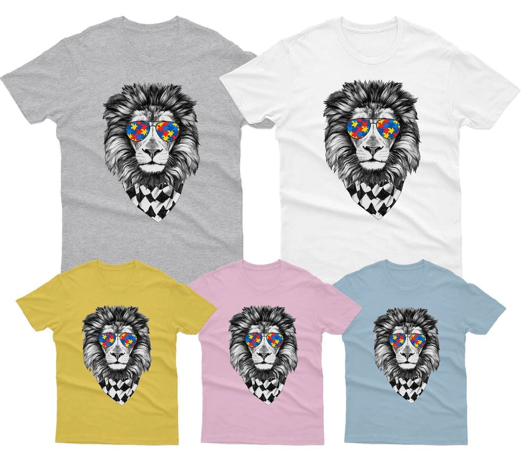 Autism Awareness Day Lion Promoting Love And Acceptance T-Shirt #AD
