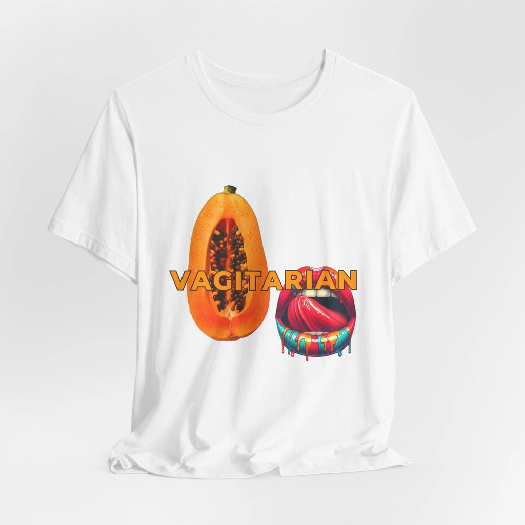 Mens T-Shirts with Funny Sarcastic Sayings "Vagitarian", Creative Humor Design