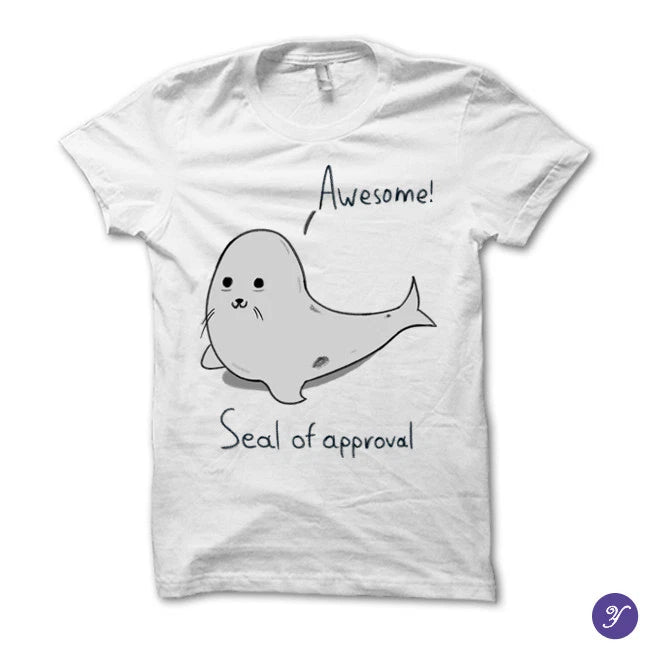 Seal of approval tshirt - funny, seal, cute, animal tshirt, kawaii, anime parody