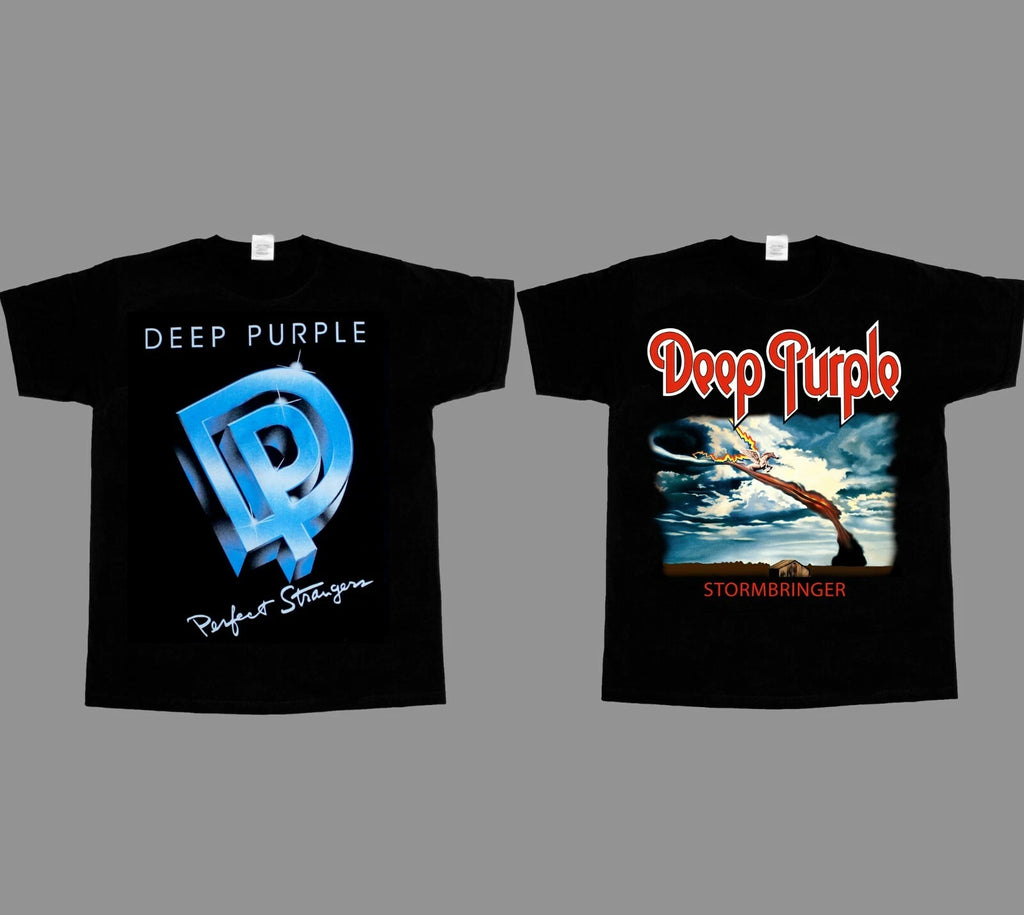 DEEP PURPLE PERFECT STRANGERS STORMBRINGER NEW BLACK SHORT/LONG SLEEVE T-SHIRT